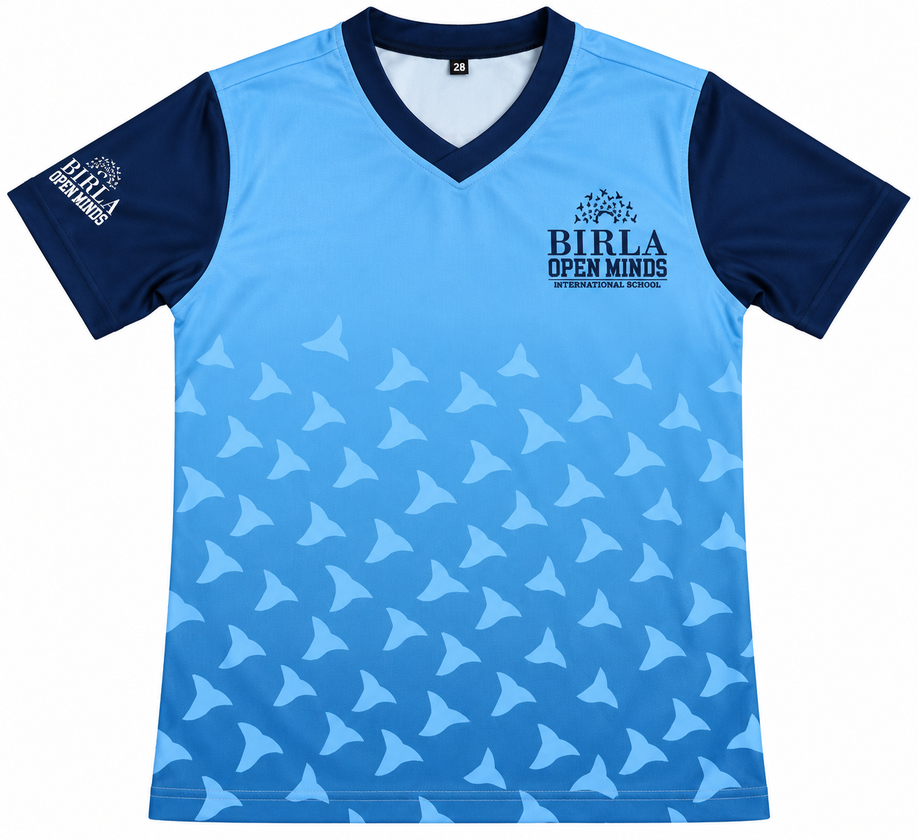 Birla Open Minds light-blue and navy sports jersey front